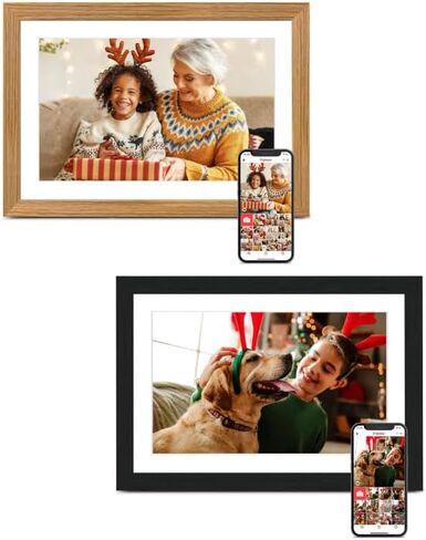 إطار صور رقمي من Frameo مكون من قطعتين، قطعة واحدة إطار صور 10.1 بوصة ذاكرة إلكترونية 32 جيجابايت، شاشة لمس 1280 * 800، قطعة واحدة 10.1 بوصة 1280 * 800 إطار صور رقمي ذاكرة 32 جيجابايت، تدوير تلقائي، مشاركة صور الفيديو in Saudi Arabia