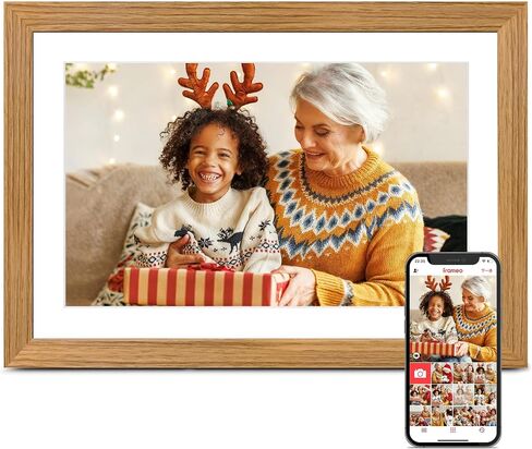 إطار صور رقمي من Frameo مكون من قطعتين، قطعة واحدة إطار صور 10.1 بوصة ذاكرة إلكترونية 32 جيجابايت، شاشة لمس 1280 * 800، قطعة واحدة 10.1 بوصة 1280 * 800 إطار صور رقمي ذاكرة 32 جيجابايت، تدوير تلقائي، مشاركة صور الفيديو in Saudi Arabia