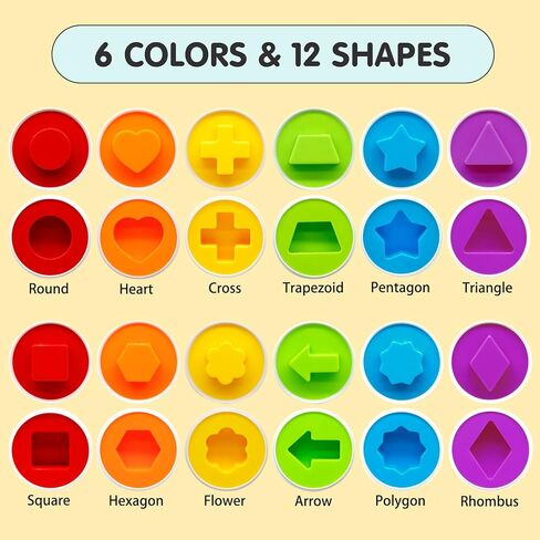 12 قطعة من ألعاب بيض عيد الفصح البلاستيكية للأطفال الصغار 1-3، ألعاب ألغاز فرز الأشكال ألعاب مونتيسوري، لعبة مطابقة الألوان، أنشطة التعلم، سلة عيد الفصح للأطفال، هدايا للأطفال من عمر 1 إلى 2 3 سنوات، فتاة صبي in Kuwait