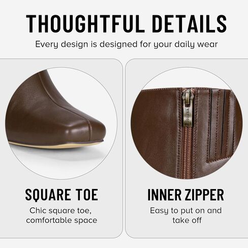 Vepose Knee High Boots for Women with Kitten Low Heel, Tall Fashion Square Toe Long Dressy Boots, Casual Comfort Botas Trendy para Mujer in Saudi Arabia