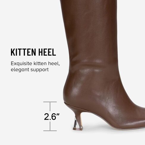 Vepose Knee High Boots for Women with Kitten Low Heel, Tall Fashion Square Toe Long Dressy Boots, Casual Comfort Botas Trendy para Mujer in Saudi Arabia