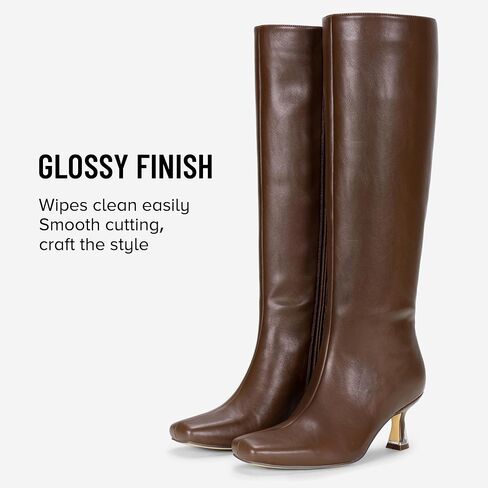 Vepose Knee High Boots for Women with Kitten Low Heel, Tall Fashion Square Toe Long Dressy Boots, Casual Comfort Botas Trendy para Mujer in Saudi Arabia