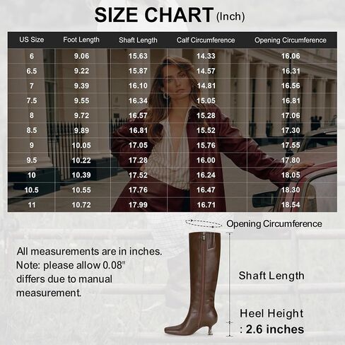 Vepose Knee High Boots for Women with Kitten Low Heel, Tall Fashion Square Toe Long Dressy Boots, Casual Comfort Botas Trendy para Mujer in Saudi Arabia