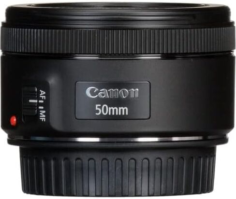 عدسة كانون EF 50 ملم f/1.8 STM | برايم قياسي مدمج مع فتحة f/1.8 ساطعة وتركيز تلقائي سلس STM | للصور الشخصية والتصوير الفوتوغرافي في الإضاءة المنخفضة والتصوير اليومي (0570C002) + حقيبة كتف + بطاقة سعة 64 جيجابايت in Saudi Arabia