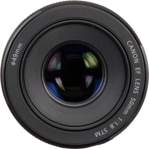 عدسة كانون EF 50 ملم f/1.8 STM | برايم قياسي مدمج مع فتحة f/1.8 ساطعة وتركيز تلقائي سلس STM | للصور الشخصية والتصوير الفوتوغرافي في الإضاءة المنخفضة والتصوير اليومي (0570C002) + حقيبة كتف + بطاقة سعة 64 جيجابايت in Saudi Arabia