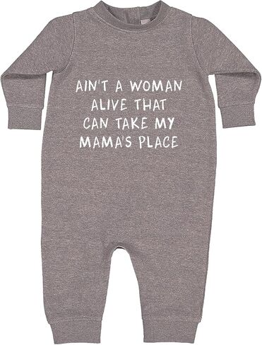 Ain't A Woman Alive That Can Take My Mama's Place Infant Fleece Rompers, Warm, Adorable in Saudi Arabia