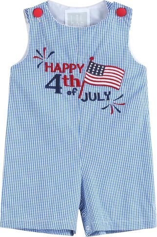ليل كاكتوس بويز للأطفال والرضع في الولايات المتحدة الأمريكية سعيد في الرابع من يوليو Smocked Shortalls in Saudi Arabia