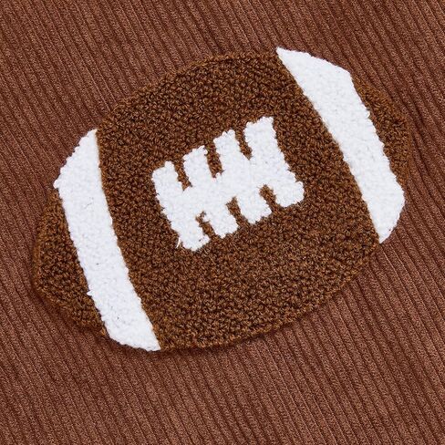 Toddler Baby Girl Football Outfit Corduroy Embroidery Dress Sleeveless Plaid Hem Tank Dresses Fall Winter Clothes in Kuwait