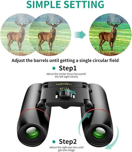 12X25 Small Pocket Binoculars Compact Adults,Mini Kids Binoculars Boys for Bird Watching,Concert Theater Opera in Saudi Arabia