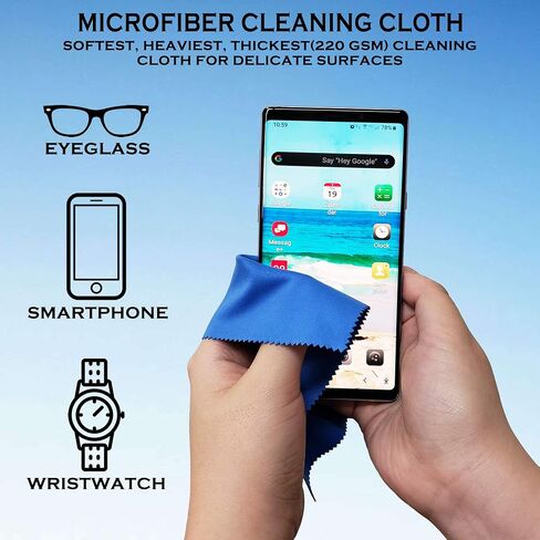 6" X 7" Lint Free Microfiber Cleaning Cloth Wipes for Eyeglasses, Glasses, Smartphones and Cell Phones. in Saudi Arabia