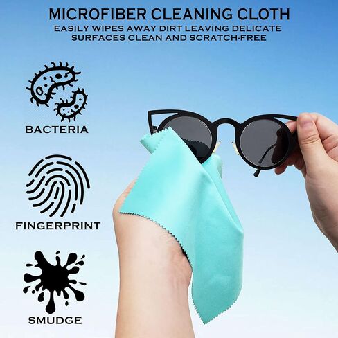 6" X 7" Lint Free Microfiber Cleaning Cloth Wipes for Eyeglasses, Glasses, Smartphones and Cell Phones. in Saudi Arabia