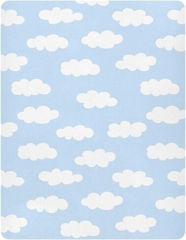 Coquette Bows Cute Blue Fitted Crib Sheets Stretchy Portable Playard Sheets for Baby Toddler, Breathable Soft Mini Crib Mattress 52 x 28 in for Boys and Girls in Kuwait