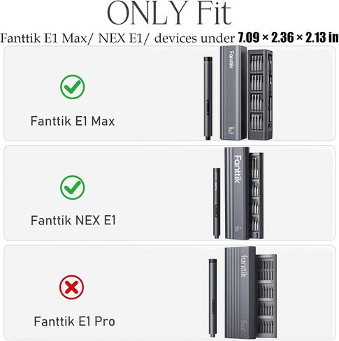 حافظة لمفك براغي كهربائي Fanttik E1 Max/NEX E1، حافظة تخزين متوافقة مع Fanttik E1 Max/NEX E1/AMAZING FLOWER 3.7V مفك براغي صغير دقيق، حافظة فقط (أسود) in Kuwait