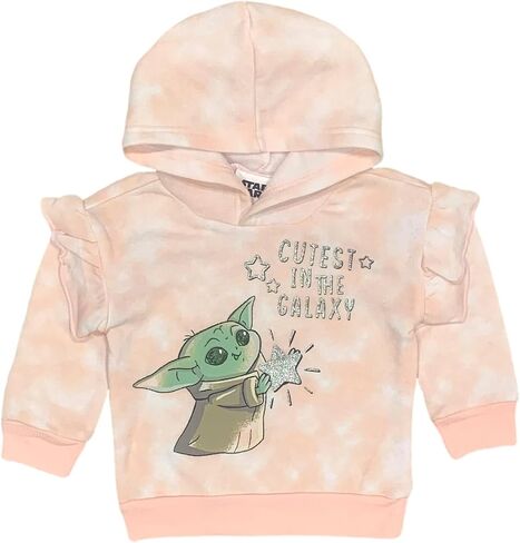 STAR WARS The Mandalorian Toddler Girls' Baby Yoda Pullover Hoodie and Fleece Pants Set in Saudi Arabia