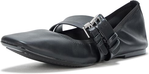 DKNY Women's Dade Ballet Flat with Double Buckle Strap Mule in Saudi Arabia