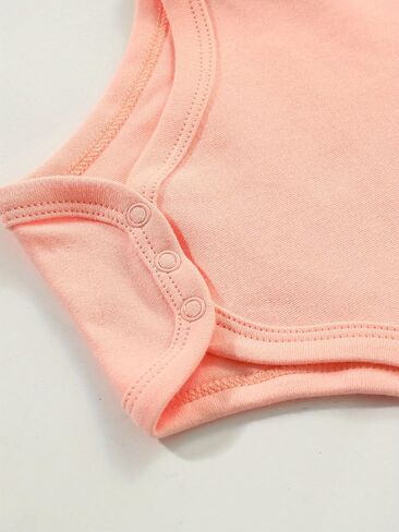 5-Pack Newborn Infant Unisex Short Sleeve Baby Bodysuits,Comfortable 100% Cotton Candy Color Rompers in Kuwait