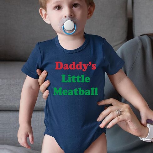 Daddy's Little Meatball Love Island Infant One-Piece Bodysuit, Soft Cotton in Saudi Arabia