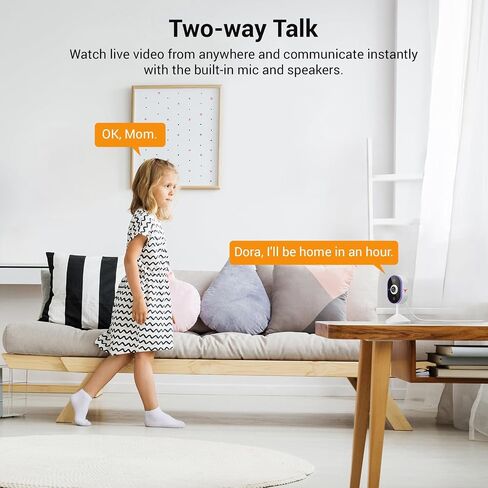 كاميرا أمان لاسلكية، مراقبة WiFi 2.4G/5G، اكتشاف الإنسان بالذكاء الاصطناعي، صوت ثنائي الاتجاه، رؤية ليلية، مصدر طاقة سلكي USB، تخزين سحابي (يُباع بشكل منفصل) in Saudi Arabia