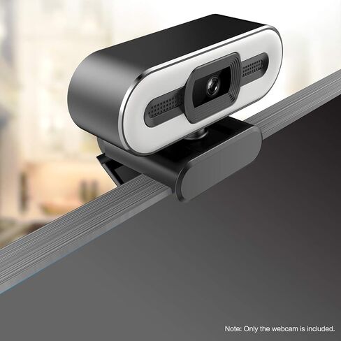 AYNEFY Webcam with Noise Suppression Microphone, Live Streaming Webcam 4K 5MP HDR Image Quality Dimmable Lighting Plugandplay for Home Office Streaming in Saudi Arabia