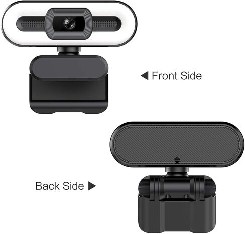 AYNEFY Webcam with Noise Suppression Microphone, Live Streaming Webcam 4K 5MP HDR Image Quality Dimmable Lighting Plugandplay for Home Office Streaming in Saudi Arabia