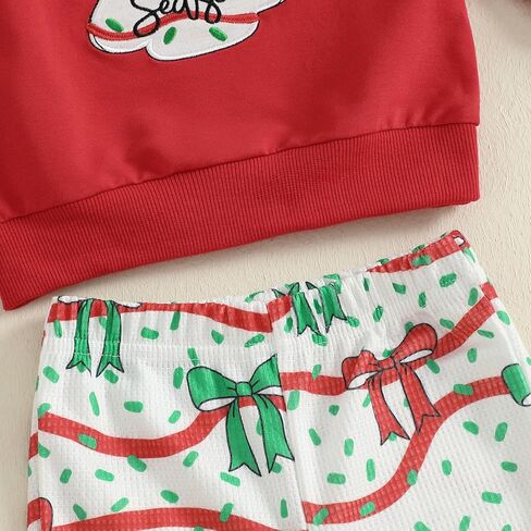 طفل فتاة عيد الميلاد الزي شجرة التطريز Crewneck البلوز مضيئة السراويل مجموعات الاطفال ملابس الخريف الشتاء in Kuwait