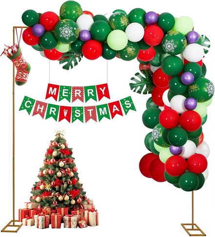 10 FT x 10 FT Square Backdrop Stand – Gold Metal Wedding Arch Frame with Bases, Balloon Arch Stand for Ceremony, Birthday Party, Baby Shower, Anniversary & Photo Booth Decoration in Saudi Arabia