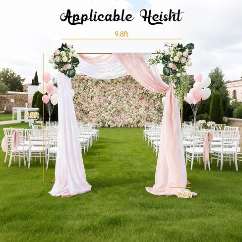 10 FT x 10 FT Square Backdrop Stand – Gold Metal Wedding Arch Frame with Bases, Balloon Arch Stand for Ceremony, Birthday Party, Baby Shower, Anniversary & Photo Booth Decoration in Saudi Arabia