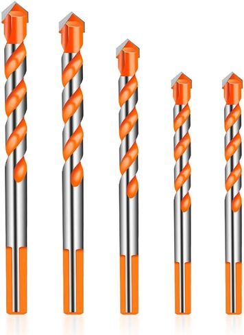 5PCS Masonry Drill Bit Set, Professional Concrete Drill Bit Set 6, 8, 10, 12mm for Glass, Tile, Brick, Cement Concrete Plastic Wood etc in Saudi Arabia