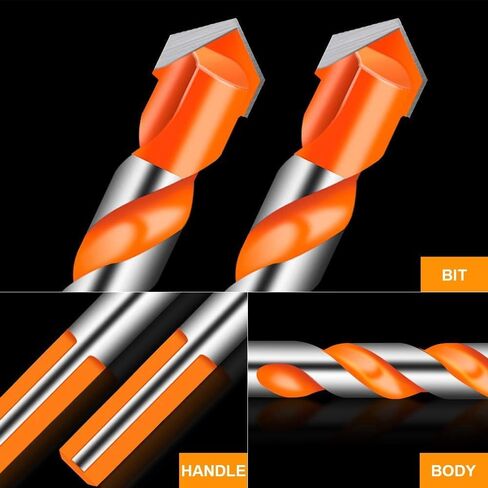5PCS Masonry Drill Bit Set, Professional Concrete Drill Bit Set 6, 8, 10, 12mm for Glass, Tile, Brick, Cement Concrete Plastic Wood etc in Saudi Arabia