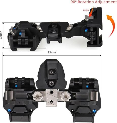 Binocular Bridge NVG Mount,Night Vision Goggles Night Vision Adapter Helmet Mount for PVS-14 /PVS-18, Mum, GT-14 - Aluminum Alloy in Saudi Arabia