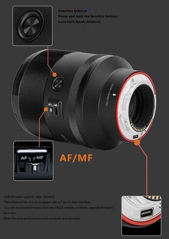 Generic Meike 85mm F1.4 إطار كامل AF فتحة كبيرة عدسة بورتريه STM محرك مناسب لسوني E in Kuwait