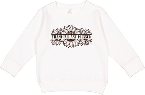 inktastic Thankful and Blessed Sunflowers Toddler Sweatshirt in Saudi Arabia