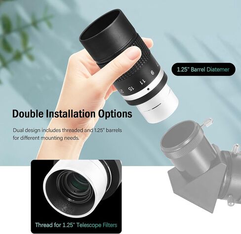 Astromania 1.25" 6.3mm Super Plossl Telescope Eyepiece - Bundle with - 1.25" 7-21mm Zoom Eyepiece in Saudi Arabia
