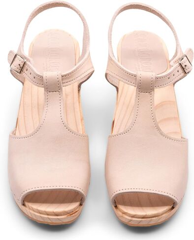 Sandgrens Handmade Swedish Wood Clog Sandals for Women | Nice High Rise in Kuwait