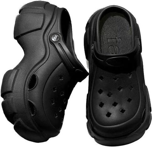 Women's Platform Clogs Slip On Slides Shoes Beach Sandals Gardener Clog Hight Heels Mule Slippers Garden Shoes DIY Accessories Sandals in Saudi Arabia