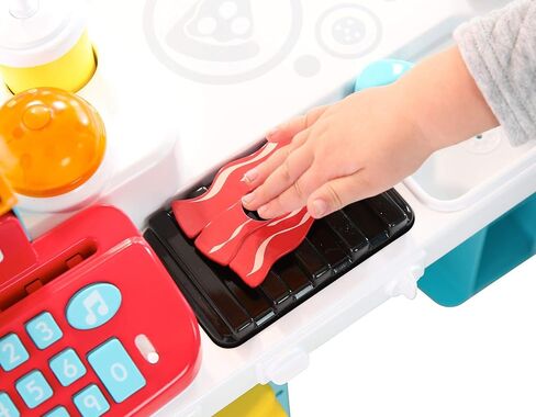 لعبة تعليمية للأطفال الصغار من فيشر برايس اضحك وتعلم خدمة تقديم الطعام الممتعة لشاحنة الطعام الإلكترونية مع 24 ملحقًا للأطفال بعمر 18 شهرًا فما فوق in Kuwait