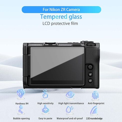 Screen Protector for Nikon ZR, HD Tempered Glass,9h Hardness,Scratch,Anti-Fingerprin,Tempered Glass Film Guard for Nikon ZR Camera[2 Pack] in Saudi Arabia