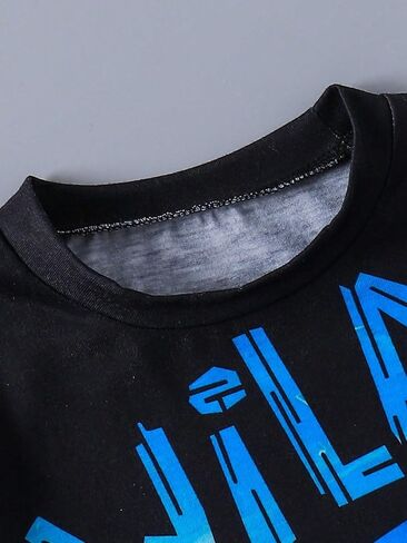 Kid Toddler Boy Clothes Color Block Sweatshirt and Casual Pants 2Pcs Boys Fall Winter Outfits 4-8T in Saudi Arabia