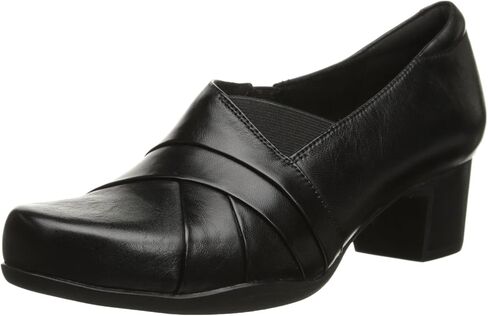 CLARKS Women's Rosalyn Adele, Black Leather, 7 B(M) US in Saudi Arabia