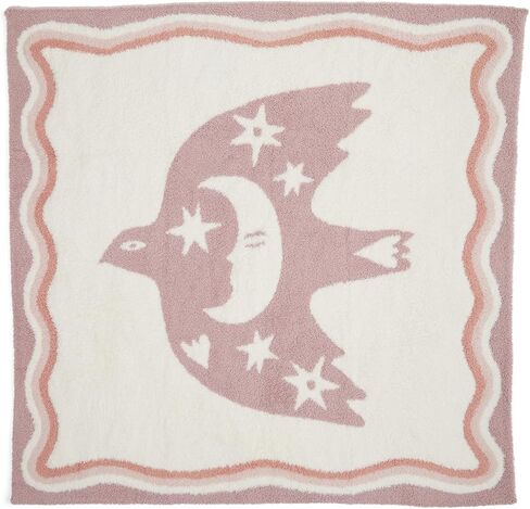 Barefoot Dreams® CozyChic® Desert Bird Receiving Blanket, Teaberry Multi, 30"x30" in Saudi Arabia