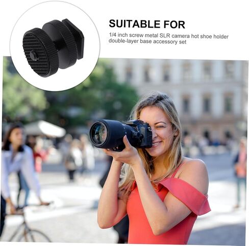 Jojofuny 3 قطع محول تركيب الحذاء الساخن مع صواميل مزدوجة قابلة للتعديل لكاميرا DSLR برغي ثلاثي القوائم لملحقات الضوء والشاشة in Kuwait