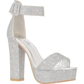 صنادل ILLUDE النسائية ذات الكعب العالي وحزام الكاحل وكعب مكتنز صنادل مثيرة بكعب للحفلات - Darling in Kuwait