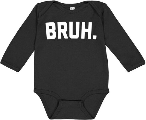 TATY Kids Bruh. Long Sleeve Baby Infant Bodysuit in Saudi Arabia