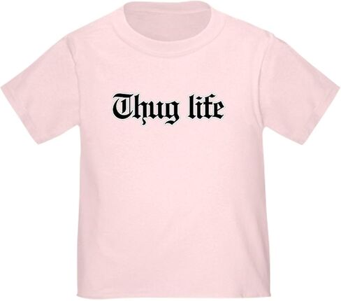 CafePress Thug Life, Gangster, Baby, G, Thug Toddler T Shirt Cute Toddler Graphic Tee, 100% Cotton in Saudi Arabia