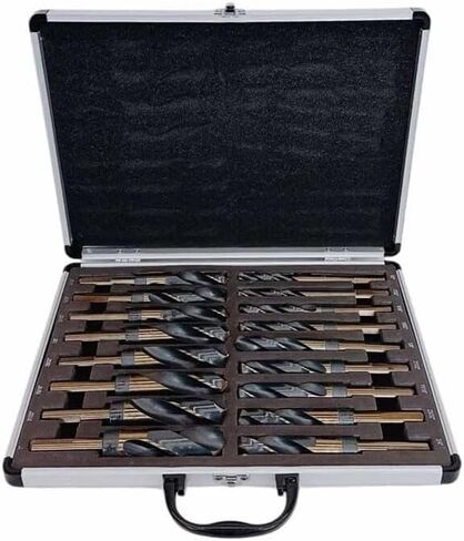 17 Pc HSS Cobalt Silver & Deming Drill Bit Set 1/2'' Reduced Shank,Deming Drill Bits Set (1/2" to 1") in Saudi Arabia