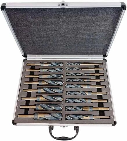17 Pc HSS Cobalt Silver & Deming Drill Bit Set 1/2'' Reduced Shank,Deming Drill Bits Set (1/2" to 1") in Saudi Arabia