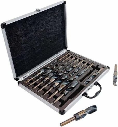 17 Pc HSS Cobalt Silver & Deming Drill Bit Set 1/2'' Reduced Shank,Deming Drill Bits Set (1/2" to 1") in Saudi Arabia