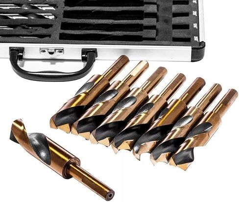 17 Pc HSS Cobalt Silver & Deming Drill Bit Set 1/2'' Reduced Shank,Deming Drill Bits Set (1/2" to 1") in Saudi Arabia