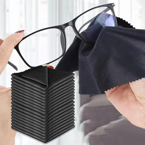 10pcs Computer Cleaning Cloth Microfiber Camera Lens Glasses Cleaner TV Laptop Pad Tablet Phone Electronics Screen Wipes 15cm (Grey) in Saudi Arabia