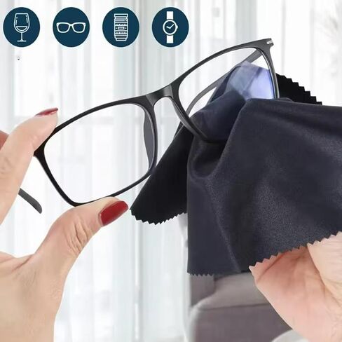 10pcs Computer Cleaning Cloth Microfiber Camera Lens Glasses Cleaner TV Laptop Pad Tablet Phone Electronics Screen Wipes 15cm (Grey) in Saudi Arabia